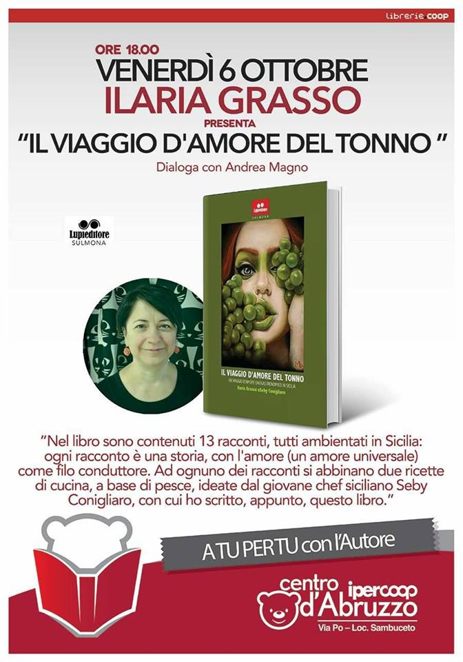 Venerdì 6 ottobre presentazione del libro "Il Viaggio d'amore del tonno" di Ilaria Grasso